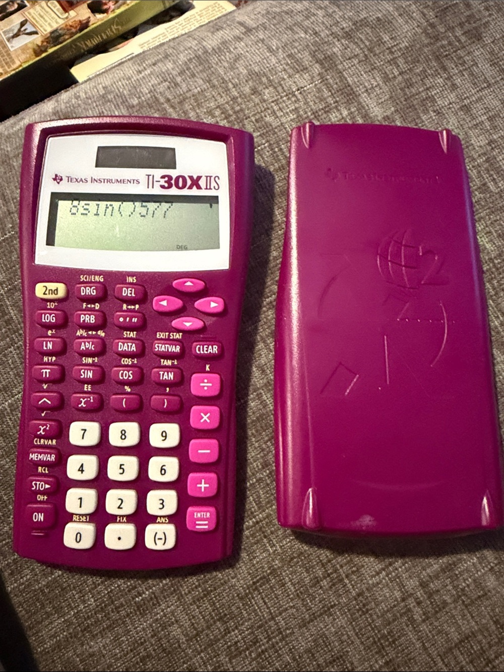 Texas Instruments Purple TI-30XIIS Scientific Calculator with Slide Cover